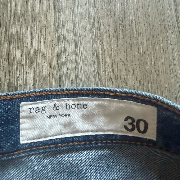 Rag & bone Wide-Leg Denim Jeans in Medium Blue - Picture 3 of 7